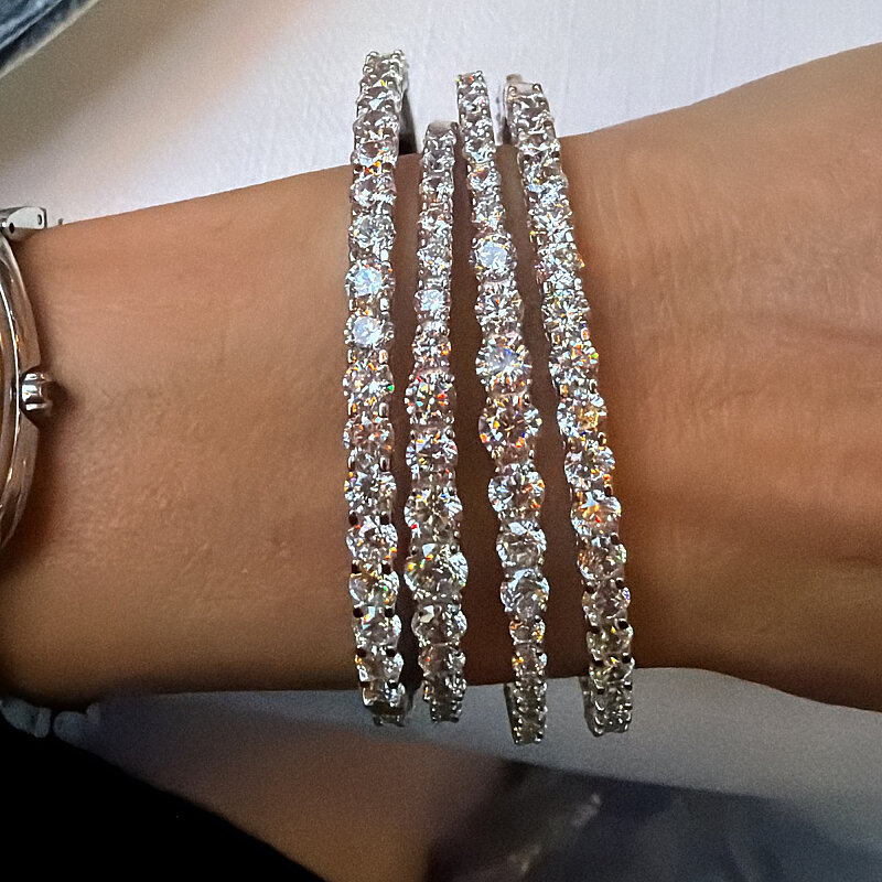 Moissanite Full-Eternity Bangle - 1