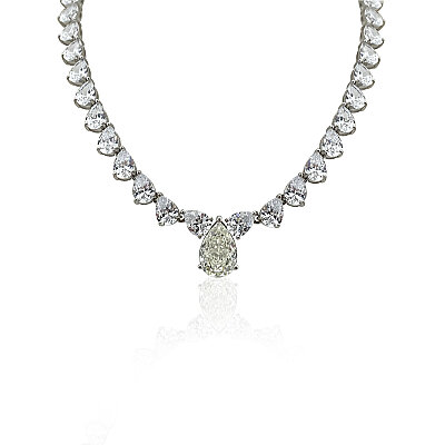 Moissanite Mari Drop Waterway Necklace - by Eda Çetin