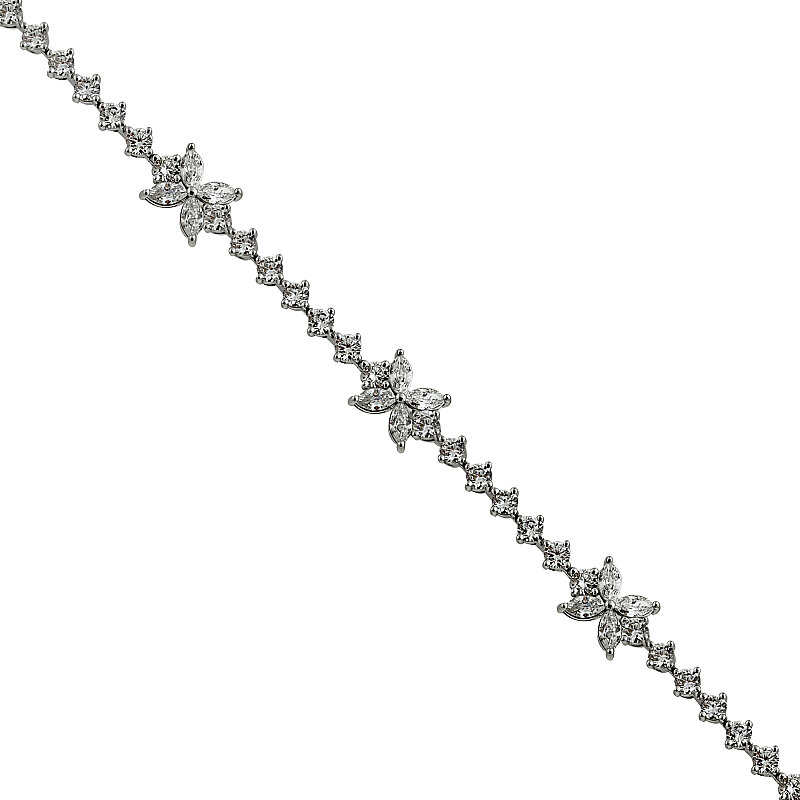Moissanite Marquise Bracelet - 1