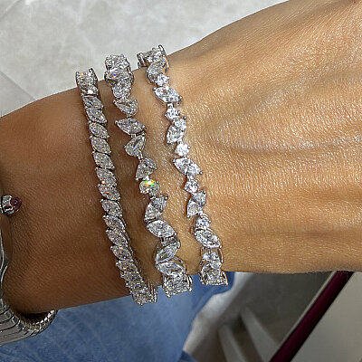 Moissanite Marquise Bracelet Riu - by Eda Çetin
