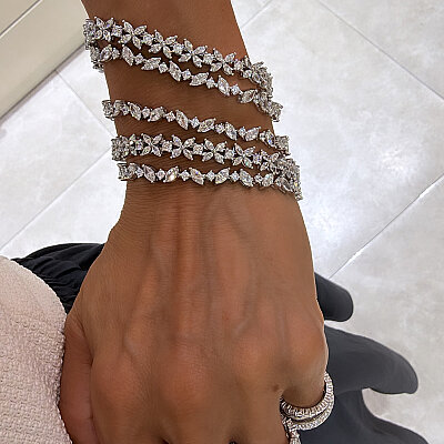 Moissanite Marquise Bracelet - by Eda Çetin