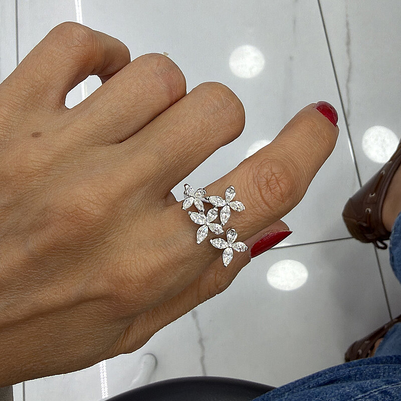 Moissanite Marquise Cut Ring - 1