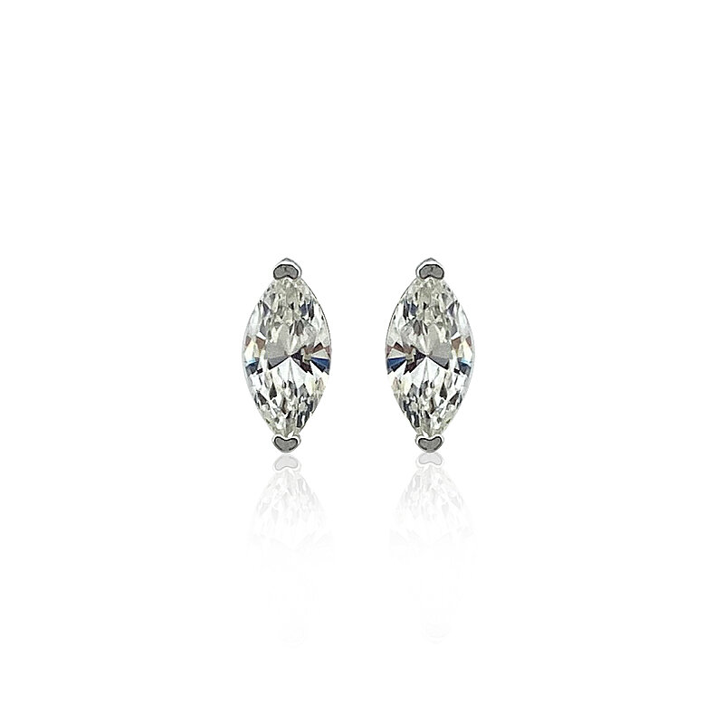 Moissanite Marquise Earrings - 2 Carat - 2