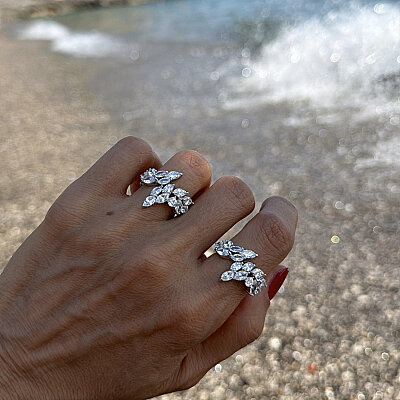 Moissanite Marquise Filter Ring - by Eda Çetin