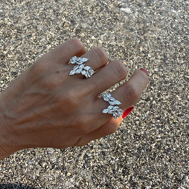 Moissanite Marquise Filter Ring - 2