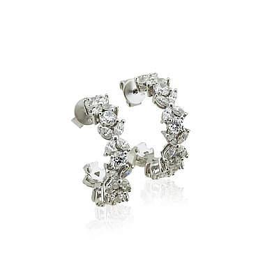 Moissanite Marquise Hoop Earrings - by Eda Çetin