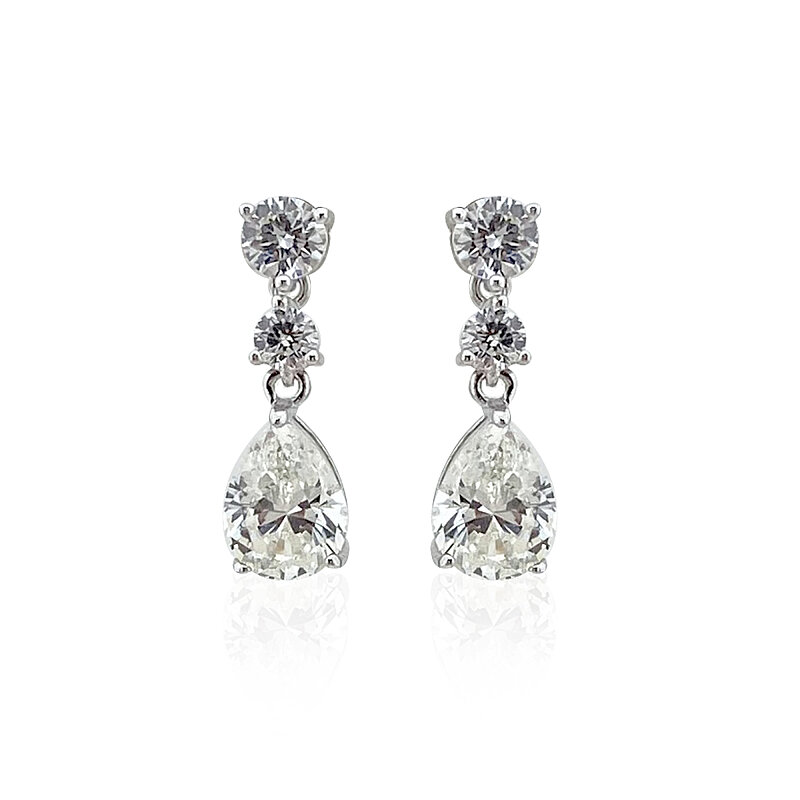 Moissanite Mini Drop Earrings - 2