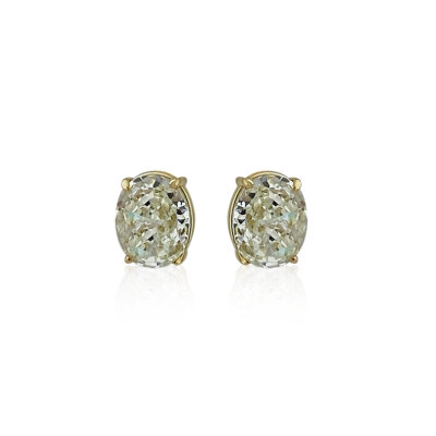 Moissanite Oval Cut Earrings - by Eda Çetin