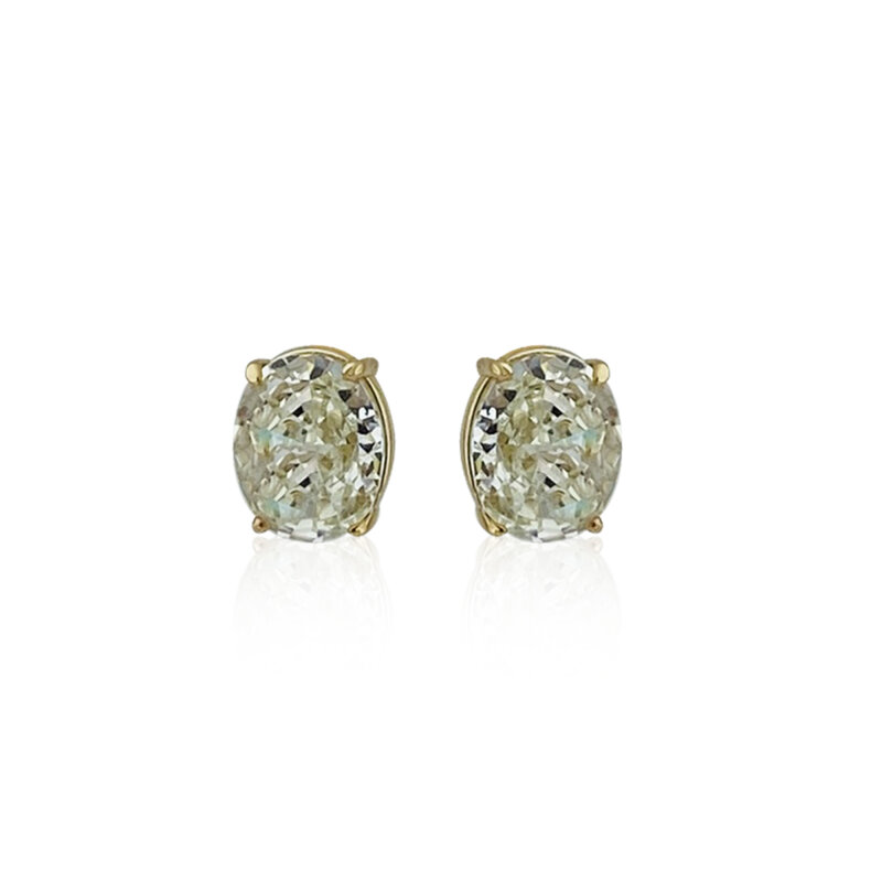 Moissanite Oval Cut Earrings - 1