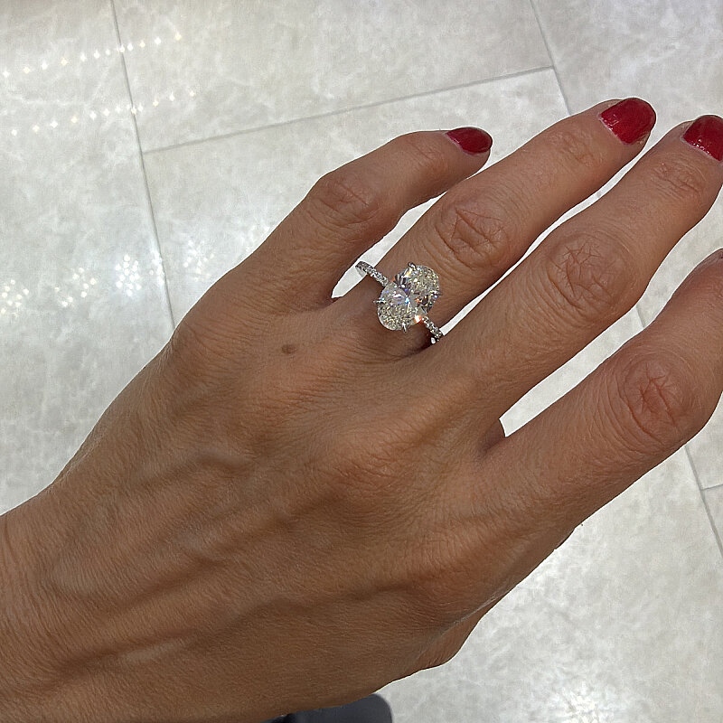 Moissanite Oval Cut Ring - 1