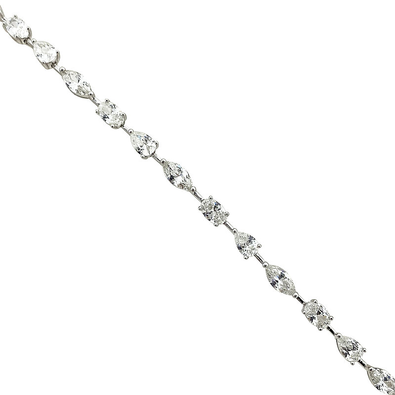 Moissanite Pear-Cut Eternity Bracelet - 1