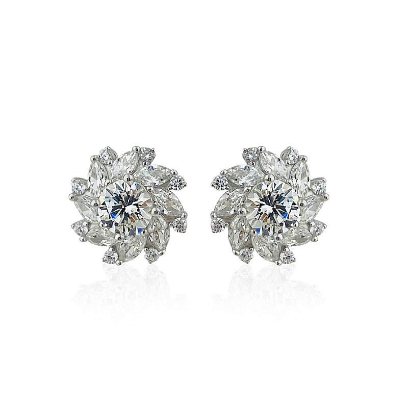 Moissanite Roll Earrings - 1