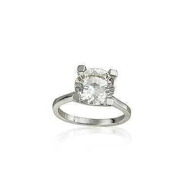 Moissanite Solitaire Ring - 2.5 Carat - by Eda Çetin