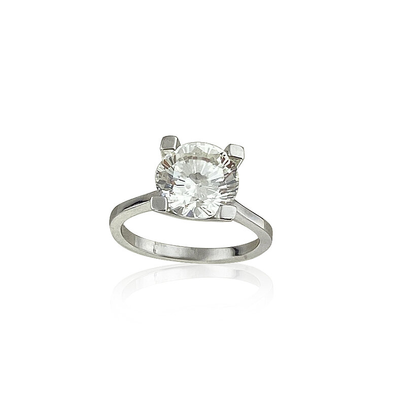 Moissanite Solitaire Ring - 2.5 Carat - 1