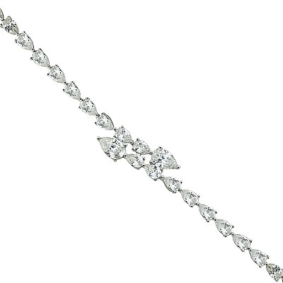 Moissanite Teardrop Eternity Bracelet - by Eda Çetin