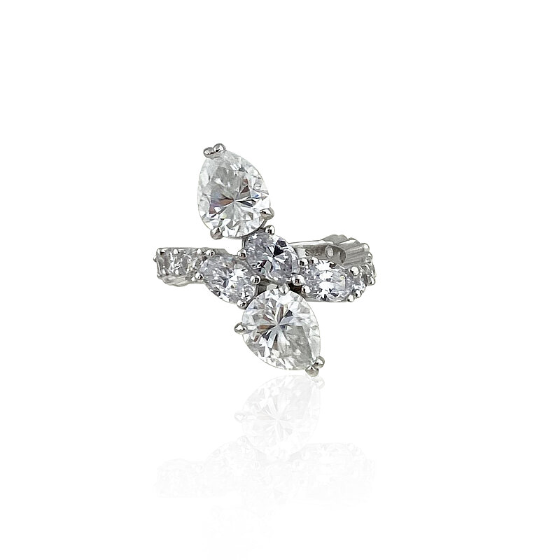 Moissanite Teardrop Ring - 1