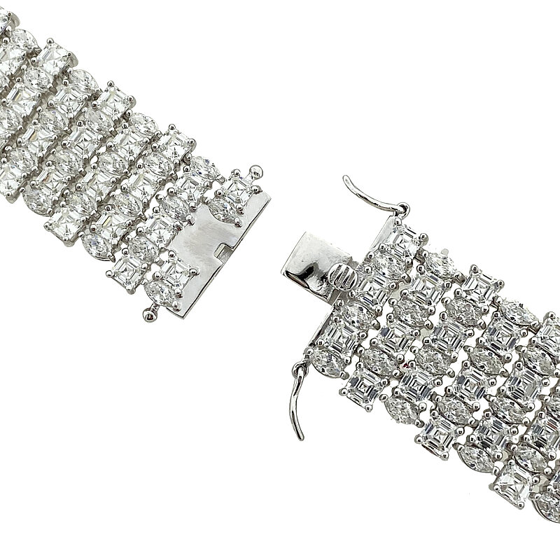 Moissanite Thick Bangle - 2