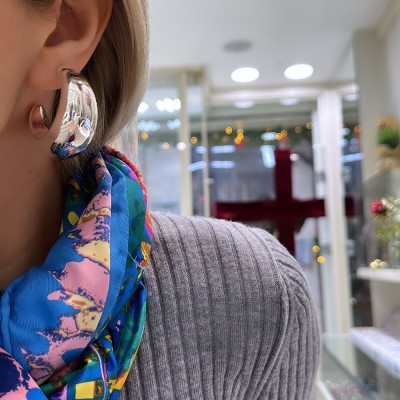  Moms Italian Hoop Earrings - Thumbnail