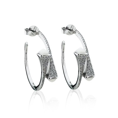 byEdaÇetin - Monaco Stone Hoop Earrings (1)