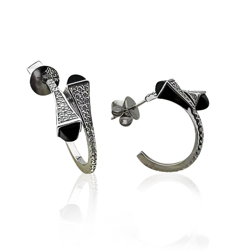 Monaco Stone Hoop Earrings - Small Form