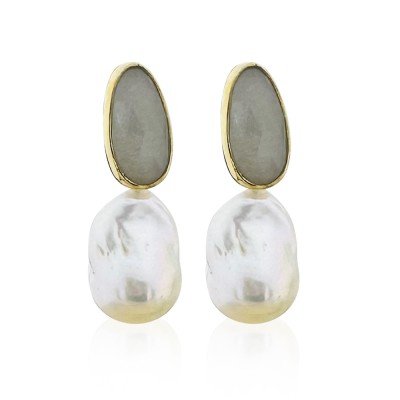 byEdaÇetin - Moon Stone Collection Earring (1)