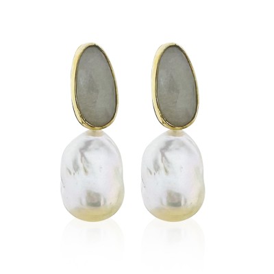 byEdaÇetin - Moon Stone Collection Earring (1)