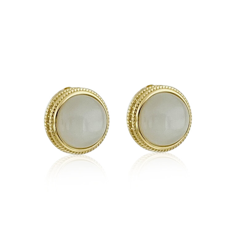 Moonstone Ball Earrings - 1