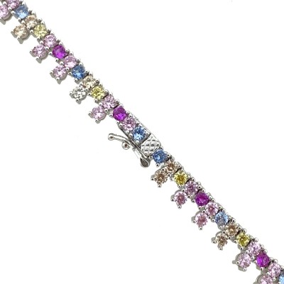 by Eda Çetin - Morini Colorful Italian Tennis Necklace (1)