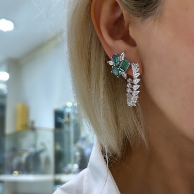 Mounted Redo Hoop Earrings - Thumbnail