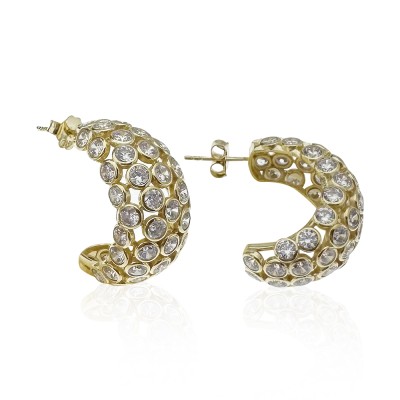 Naples Half Hoop Earrings - Thumbnail