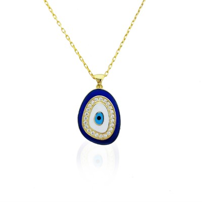 byEdaÇetin - Enamel Evil Eye Bead Necklace