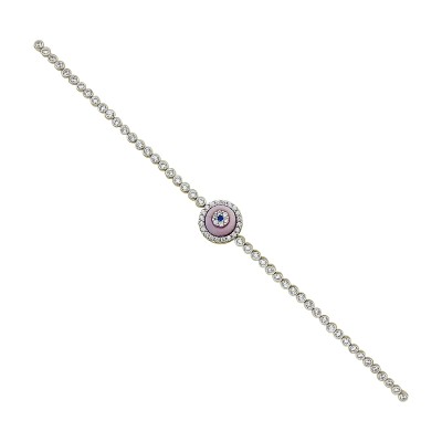 Protective Eye Silver Bracelet-- Mal De Ojo Bracelet