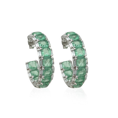 Nile Green Hoop Earrings - by Eda Çetin