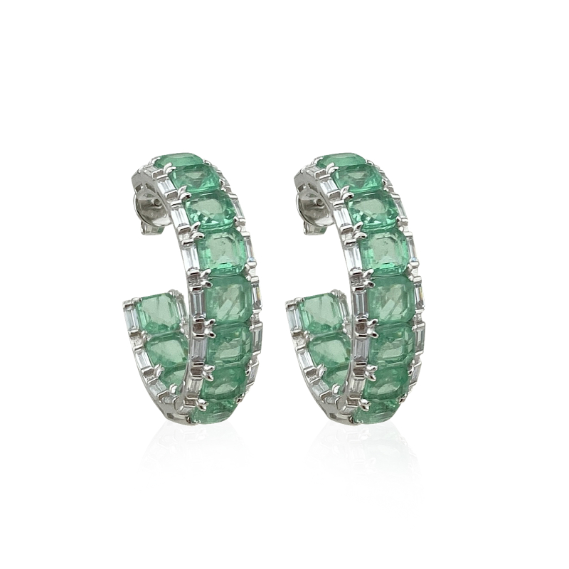 Nile Green Hoop Earrings - 2