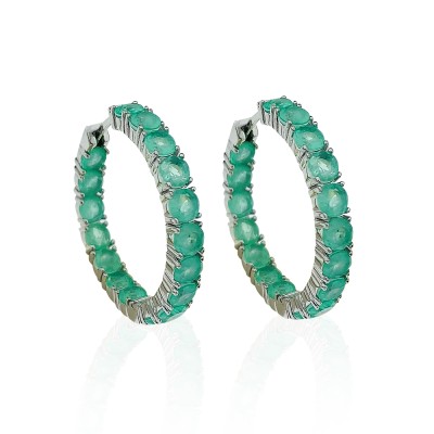 byEdaÇetin - Nile Green Italian Hoop Earrings
