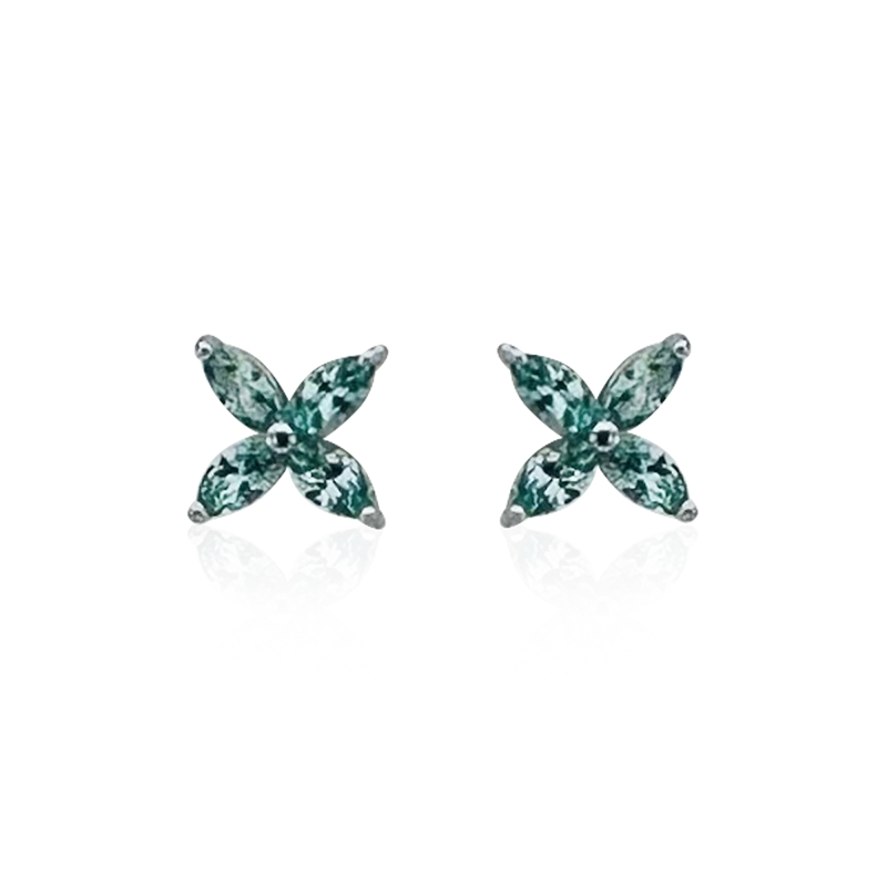 Nile Green Marquise Earrings - 2
