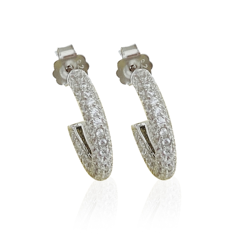 Nox Stone Hoop Earrings