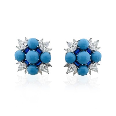byEdaÇetin - Olina Turquoise Stone Earrings