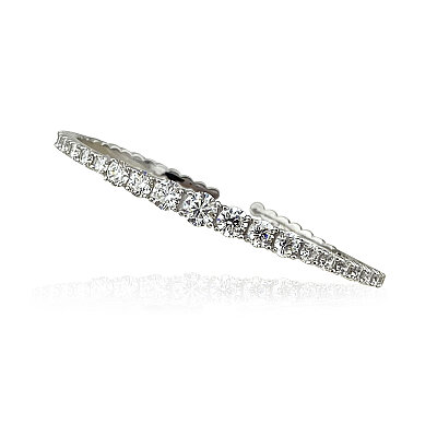 Open-Back Moissanite Cuff Bracelet - by Eda Çetin