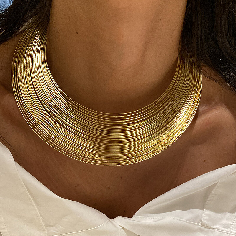 Oria Wide Ring Choker Necklace - 2