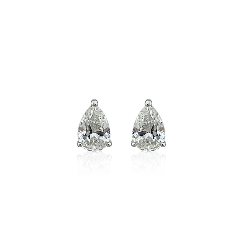 Moissanite Teardrop Earrings - 1 Carat - 2