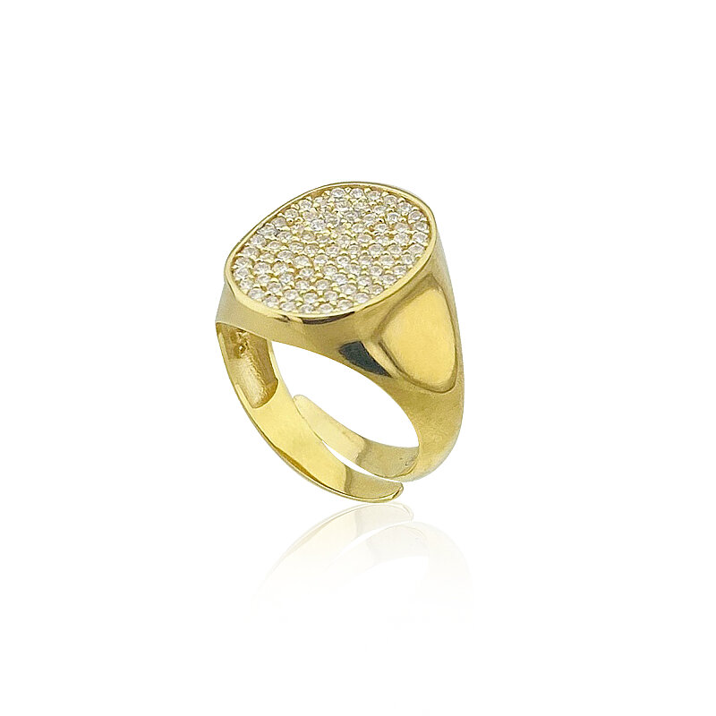 Oval-Shaped Pinky Ring - 3