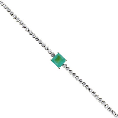 byEdaÇetin - Paraiba Stone Waterway Bracelet - Square Form