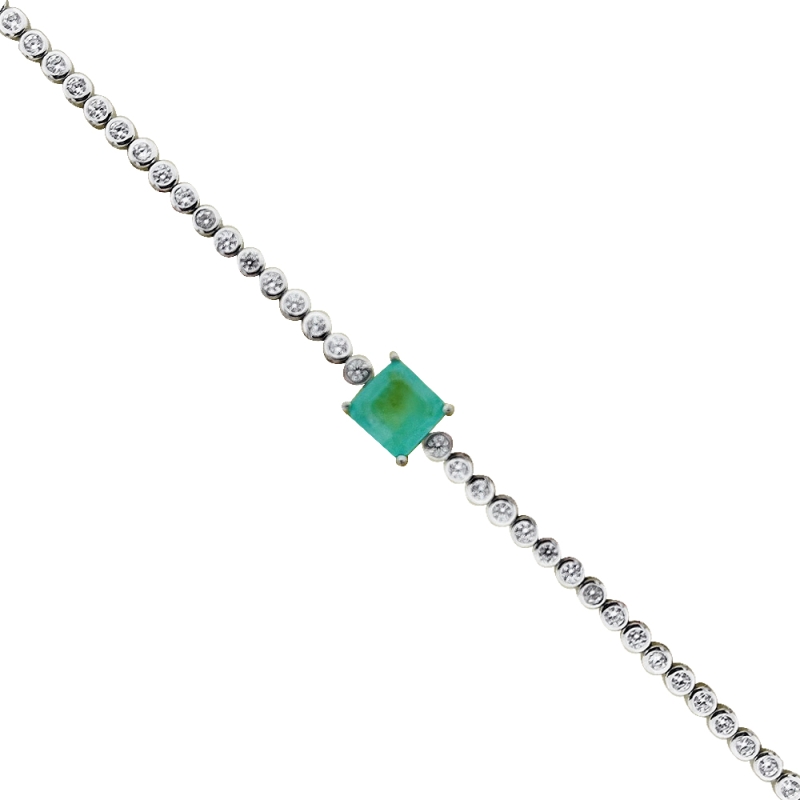 Paraiba Stone Waterway Bracelet - Square Form