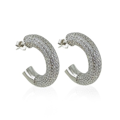 by Eda Çetin - Paula Stone Hoop Earrings