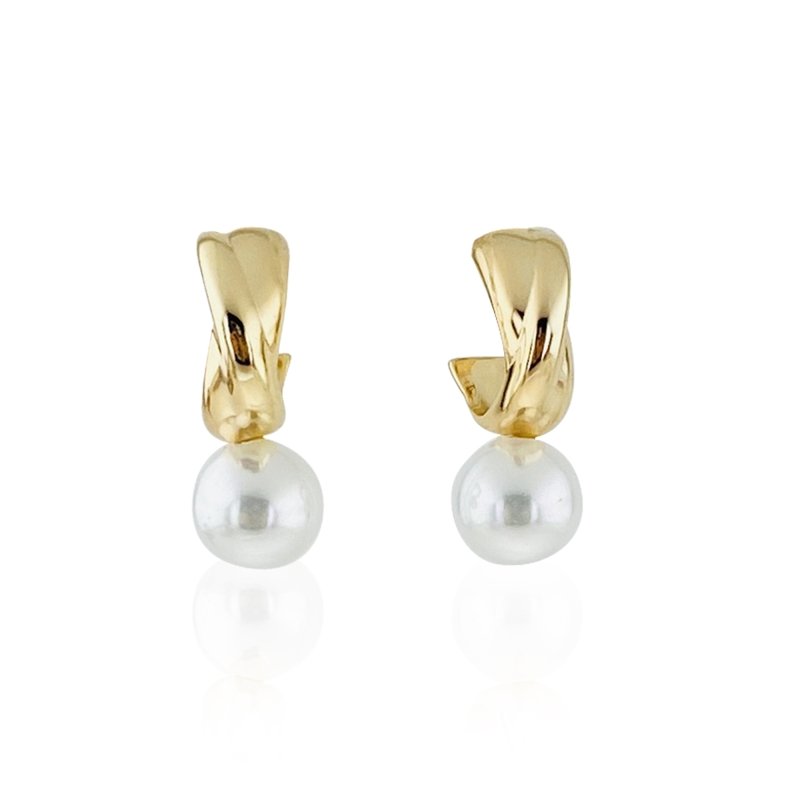 Pearl Earring in Rox Hoop - 4