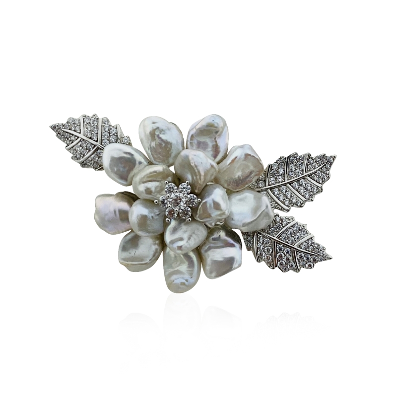Pearl Flower Brooch