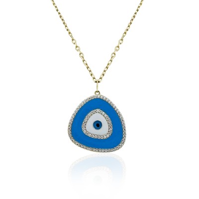 byEdaÇetin - Pera New Enamel Evil Eye Bead Necklace