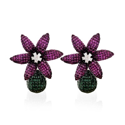 byEdaÇetin - Perfect Fuchsia Collection Earrings 