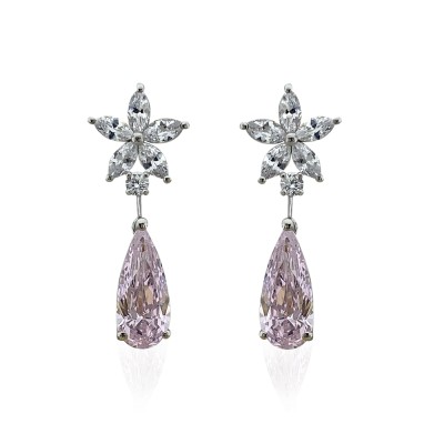 Pink Drop Earrings